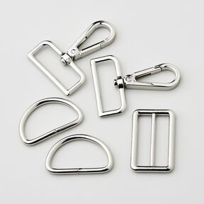 V&auml;skor Tillbeh&ouml;r Set [ 5-delar | 38 mm] &ndash; silvermetallic, 