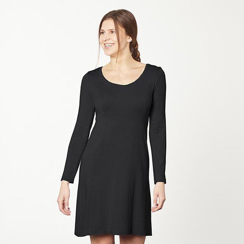 GOTS Bomullsjersey | Tula – svart,  image number 5