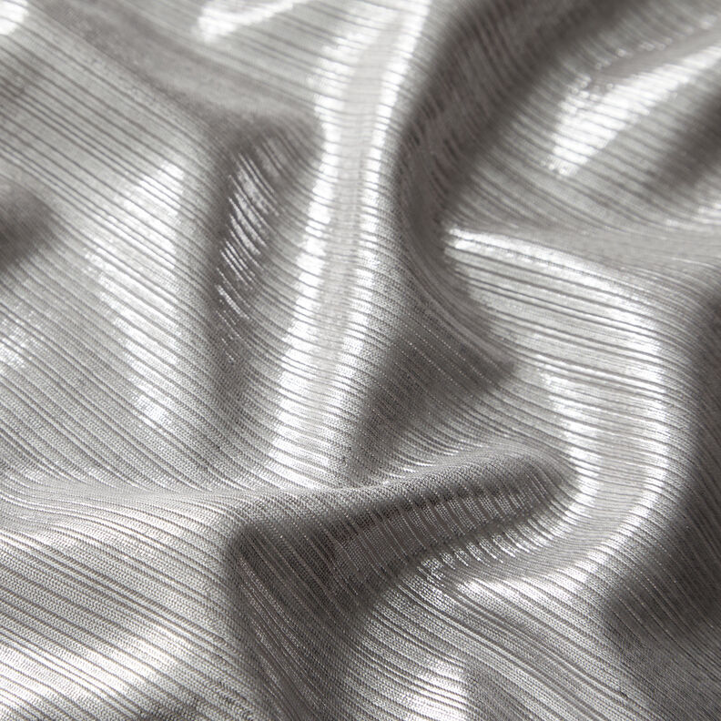 Ribbad jersey metallic – silvermetallic, image number 2