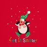 Panel French Terry Sommarsweat pingvin i snön – rött,  thumbnail number 6