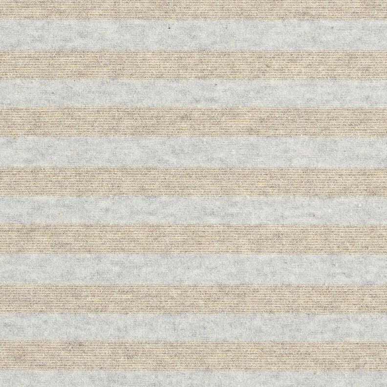 Bomullsjersey melange glitterränder – ljusgrått/guldmetallic,  image number 1