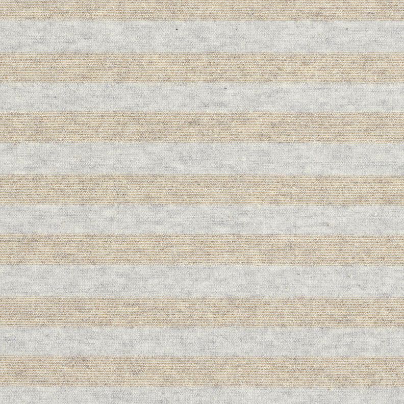 Bomullsjersey melange glitterränder – ljusgrått/guldmetallic, image number 1