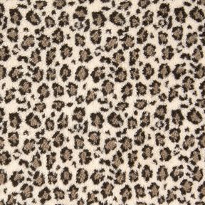 Teddyplysch leopardmönster – ljusbeige/dyn, 