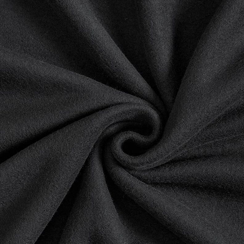 Bomullsfleece Enfärgat – svart, image number 1