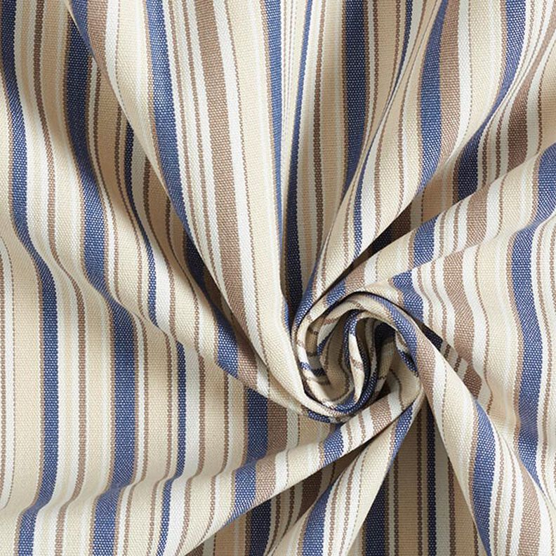 Markistyg smala ränder – beige/jeansblå,  image number 3