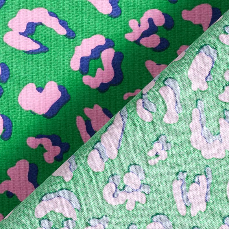 Behandlad bomull Abstrakt Lejon | Poppy Fabrics – grön/rosa, image number 4