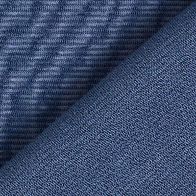 Ottoman-ribbad jersey enfärgad – jeansblå, image number 4