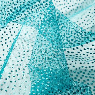 Glitzertüll Minipunkte – ljusblått, 