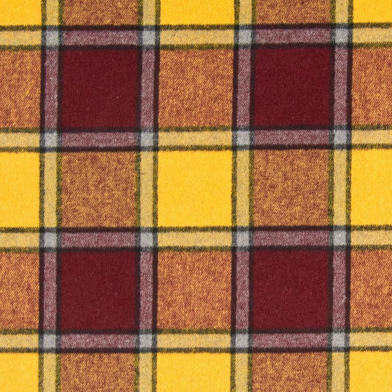 Rocktyg rufsigt rutmönster – bordeauxröd/currygul,  image number 1