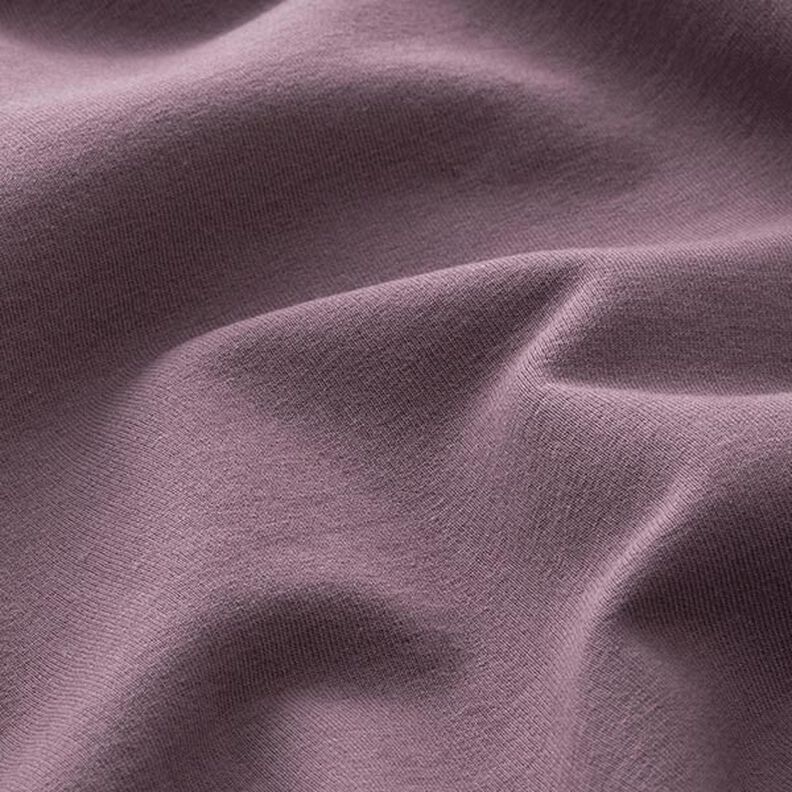 Lätt bomullssweat enfärgad – aubergine, image number 4