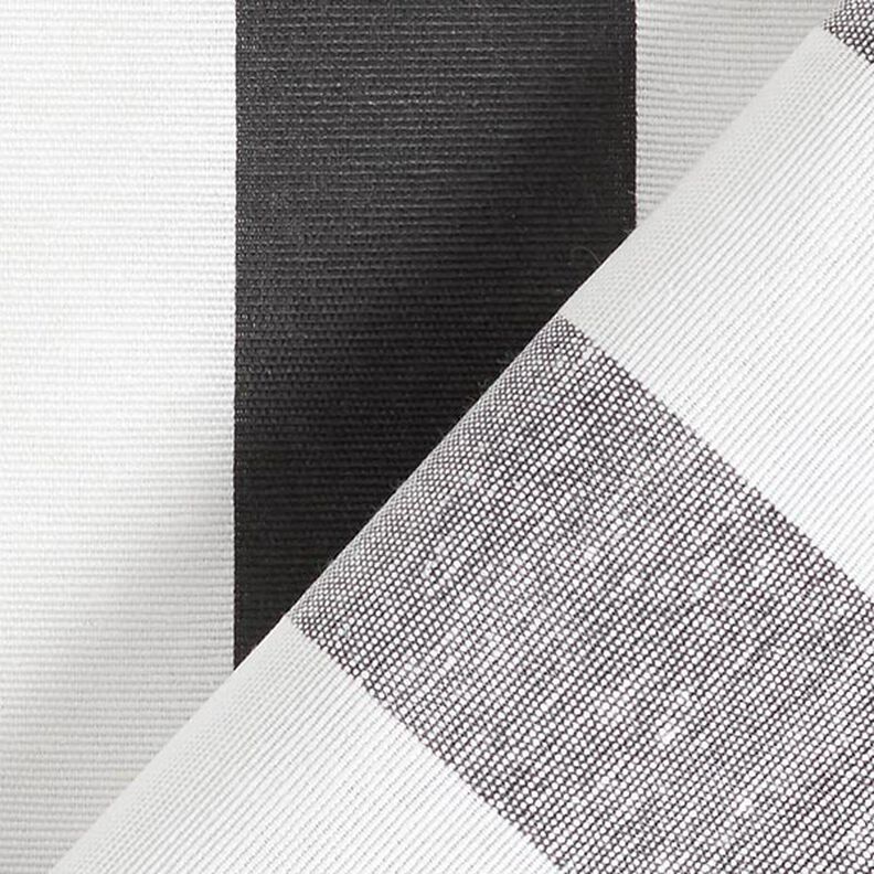 Dekorationstyg Canvas Ränder – svart/vit,  image number 4