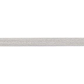 Vävt band Metallisk [9 mm] – silver/silvermetallic, 