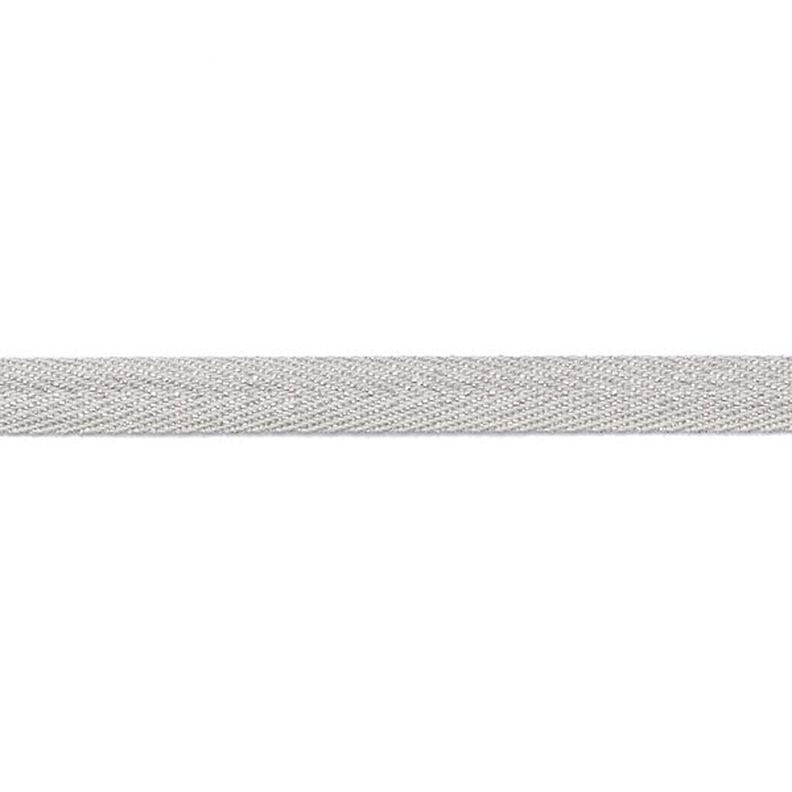 Vävt band Metallisk [9 mm] – silver/silvermetallic,  image number 2