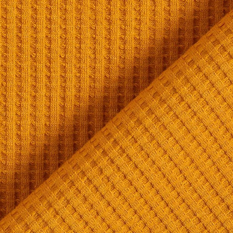 bomullsvåffeljersey enfärgad – currygul,  image number 3