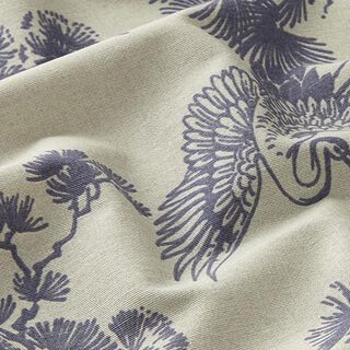 Dekorationstyg Canvas kinesisk trana – sand/jeansblå, 