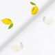 Bomullspoplin Citroner – vit,  thumbnail number 4