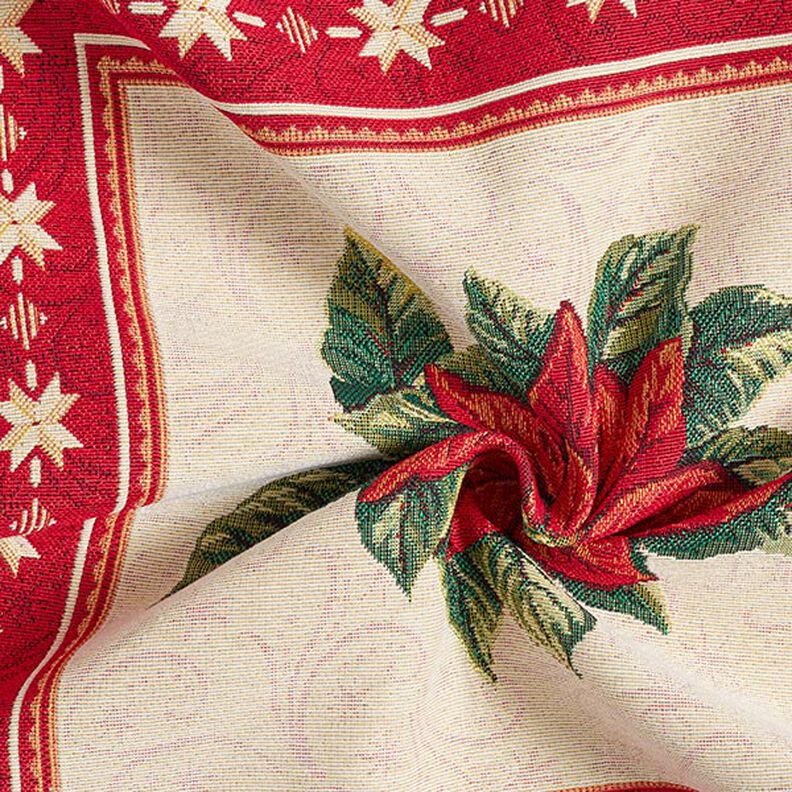 Dekorationstyg Gobelängstycke Julstjärna – röd,  image number 3