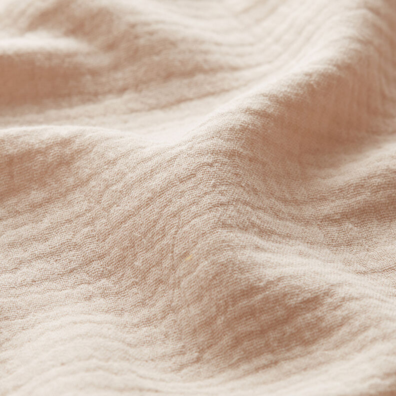 Muslin/Dubbel-krinkelväv – ljusbeige,  image number 3