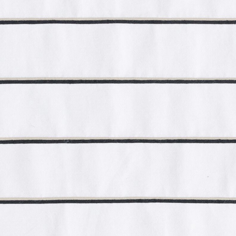 bomullsmix breda ränder – vit/svart,  image number 1
