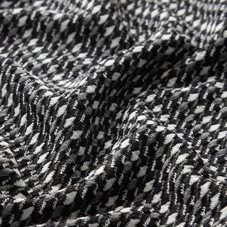 Jacquard jersey bomullsmix rutig – svart/vit, 