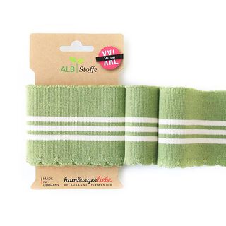 GOTS Ekologiska stickade muddar CUFF ME WAVE [140 cm | 7,5 cm] | Albstoffe | Hamburger Liebe, 