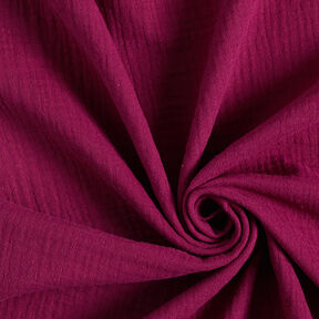Muslin/Dubbel-krinkelväv – bordeauxrött, 