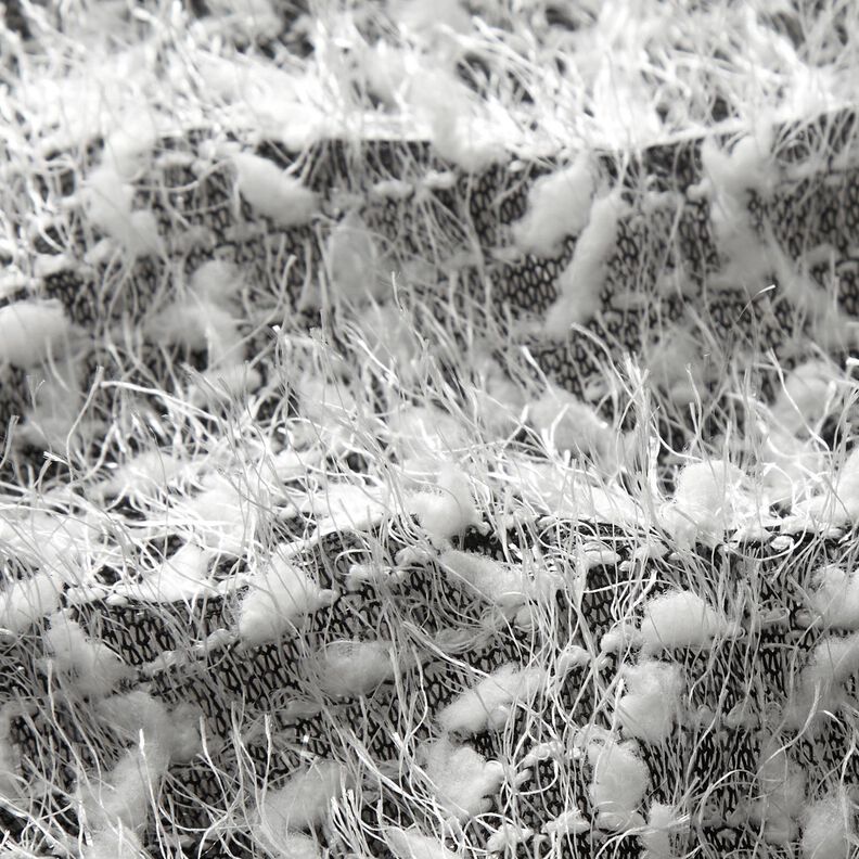 Stickat tyg effektgarn – svart/vit, image number 3