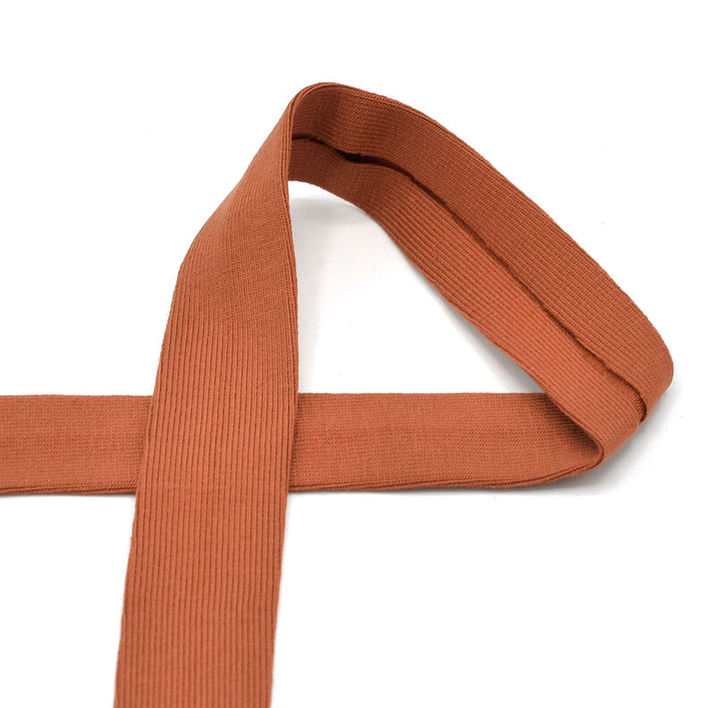 Snedslå Bomullsjersey [20 mm] – terracotta,  image number 1