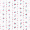 Muslin/Dubbel-krinkelväv Traditionella blommor | by Poppy vit/hallon,  thumbnail number 1