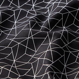 Bomullstyg Poplin Grafisk – svart | Stuvbit 50cm, 