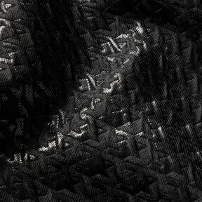 Cloqué glittrigt hundtandsmönster – svart, 