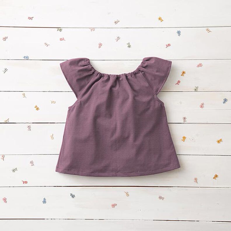 Bomullsjersey medium enfärgad – aubergine, image number 7