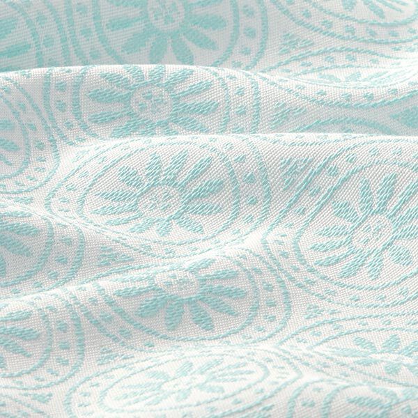 Outdoortyg jacquard Cirkel-ornament – mint/yllevit,  image number 2