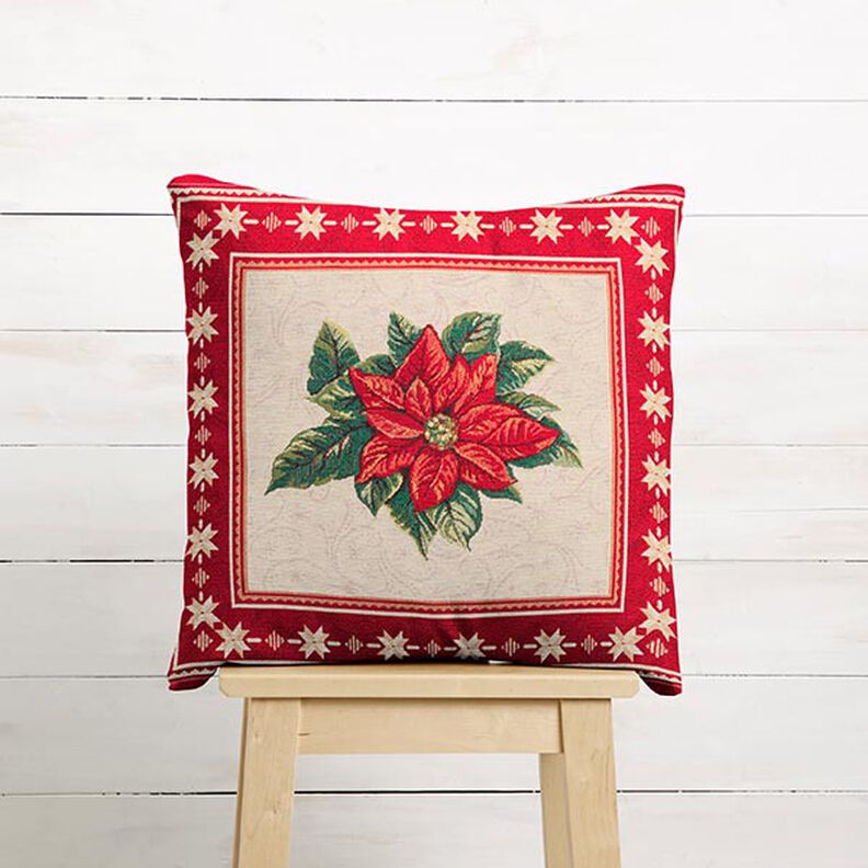 Dekorationstyg Gobelängstycke Julstjärna – röd, image number 5