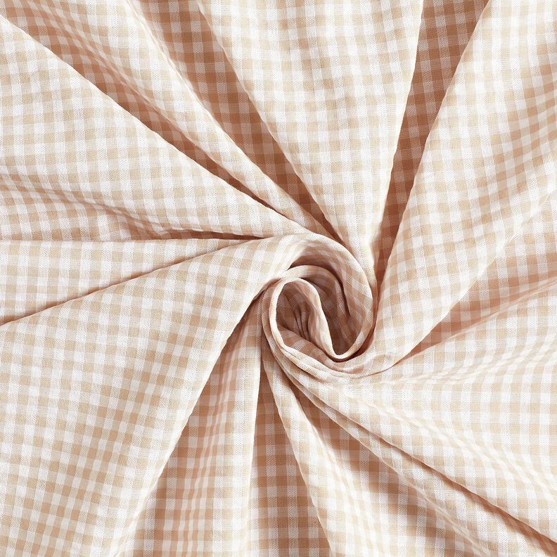 <h2>Seersucker litet rutigt, beige &ndash; anemone/vitt &ndash; med karakteristisk seersuckerstruktur och fint,  image number 3