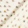 Glänsande bomullstyg med småblommor – yllevit,  thumbnail number 4
