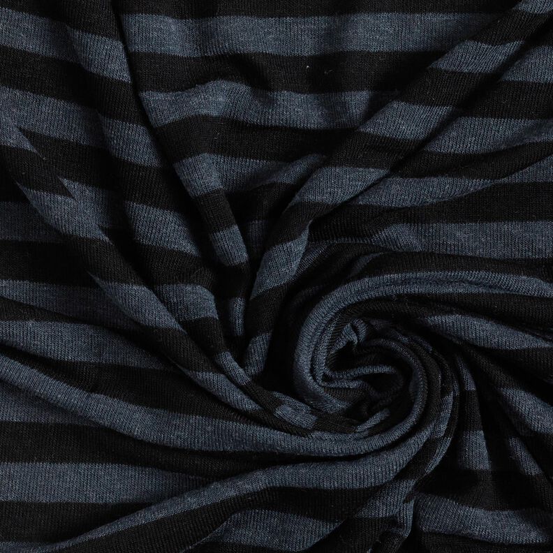 jersey viskos-silkemix ränder – mörkgrå/svart,  image number 3
