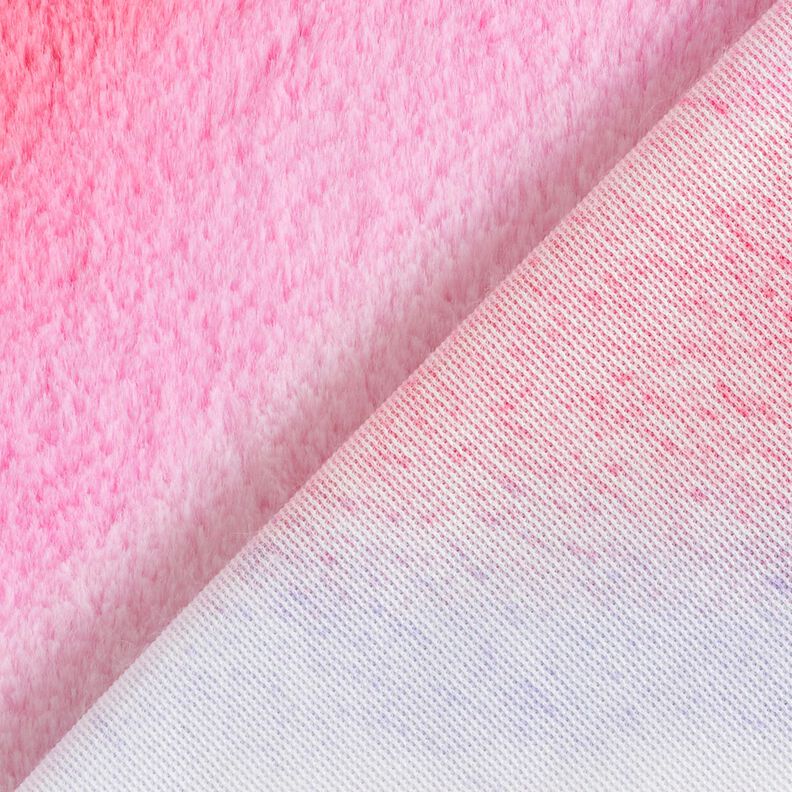 Fuskpäls diagonal färggradient – rosa/fläder,  image number 5
