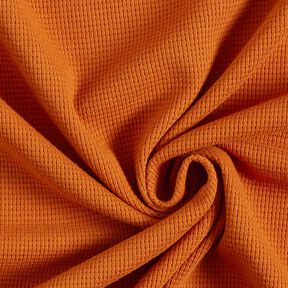 Mini-bomullsvåffeljersey enfärgad – terracotta, 