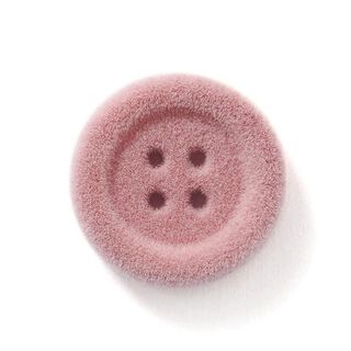 Sammetsknapp med 4 hål – rose, 