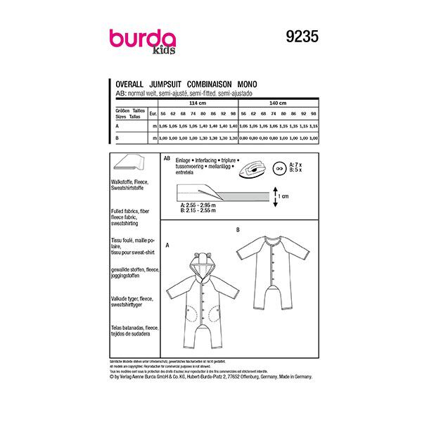 Overall | Burda 9235 | 56-98, image number 7