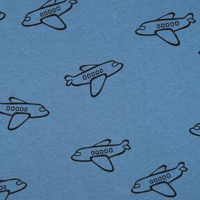 Sweatshirt Ruggad flygplan | Poppy Fabrics – jeansblå, 