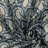 Crêpe Chiffong paisley och lurex-ränder – svart/silverblå,  thumbnail number 3