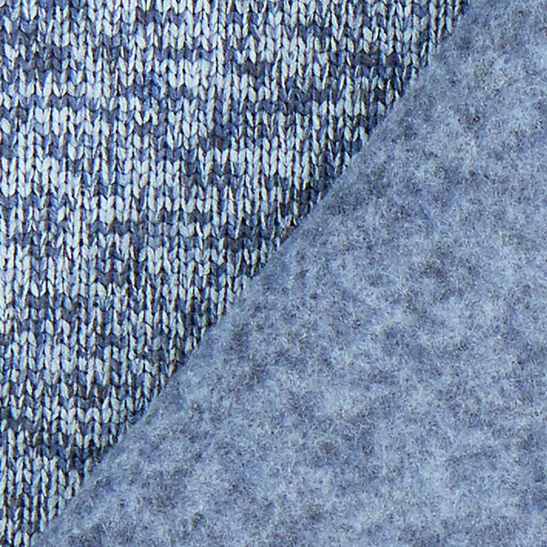Stickad fleece – blå,  image number 3