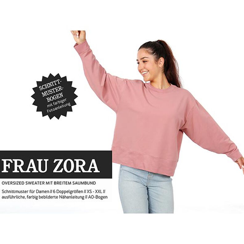 FRAU ZORA Oversized tröja med brett fållband | Studio Schnittreif | XS-XXL,  image number 1