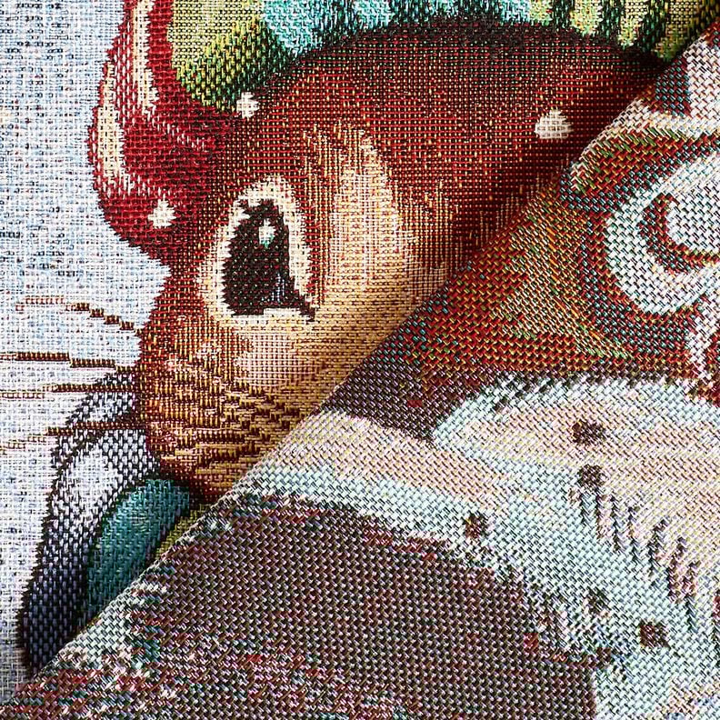 dekorationspanel Gobeläng söt ekorre – ljusbeige/brons,  image number 4