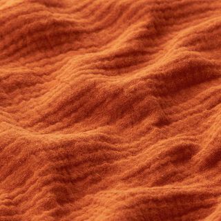 GOTS Muslin/Dubbel-krinkelväv | Tula – terracotta, 