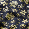 Bomullstyg Poplin snökristaller – nattblå/guld,  thumbnail number 2