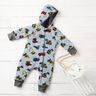Alpfleece lastbilar och grävmaskiner – jeansblå/grå,  thumbnail number 6