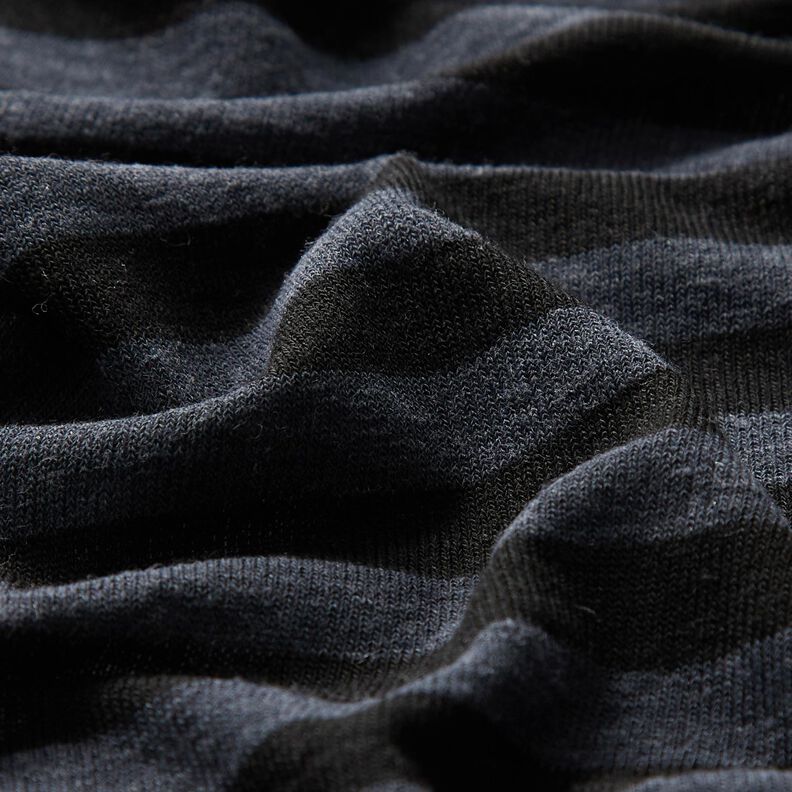 jersey viskos-silkemix ränder – mörkgrå/svart,  image number 2